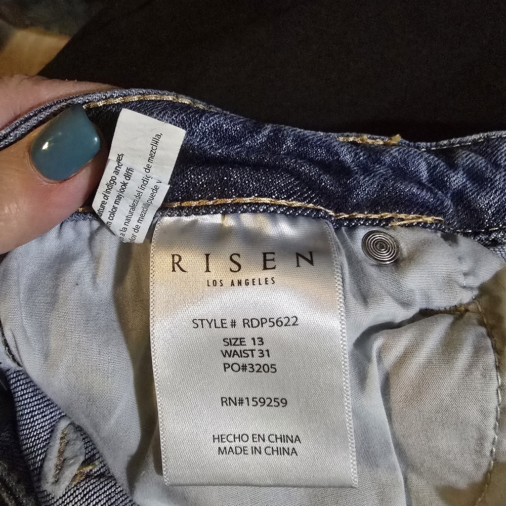Risen Stylish Blue Flare Women's Jeans - Picture 4 of 4